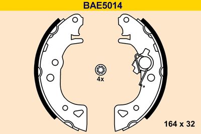 BAE5014 BARUM Комплект тормозных колодок