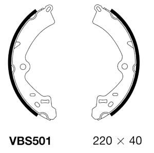 VBS501 MOTAQUIP Комплект тормозных колодок