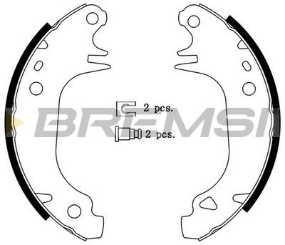 GF0414 BREMSI Комплект тормозных колодок