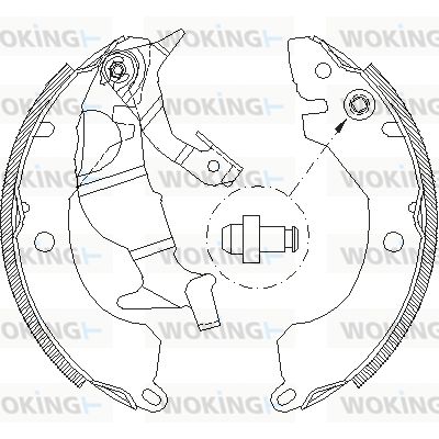 Z437100 WOKING Комплект тормозных колодок