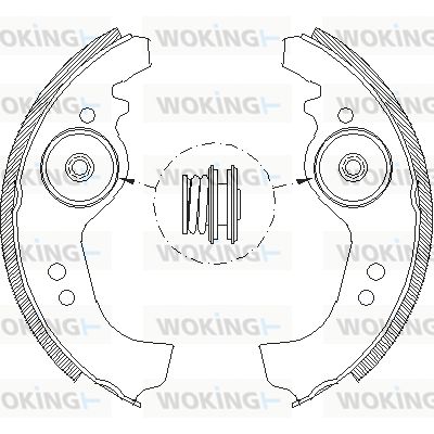 Z425801 WOKING Комплект тормозных колодок