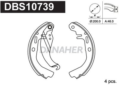 DBS10739 DANAHER Комплект тормозных колодок