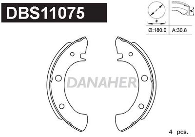 DBS11075 DANAHER Комплект тормозных колодок