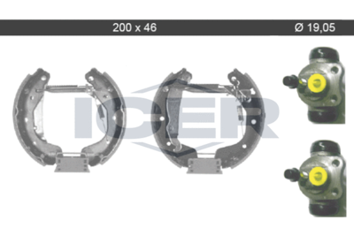 79KT0085C ICER Комплект тормозных колодок