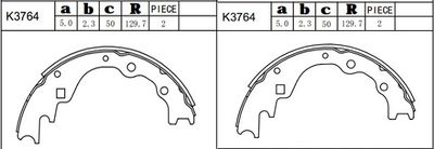 K3764 ASIMCO Комплект тормозных колодок