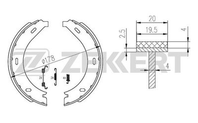 BK4297 ZEKKERT Комплект тормозных колодок