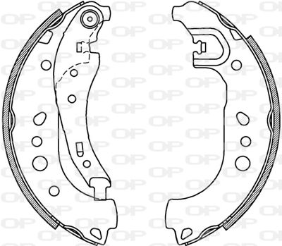 BSA225800 OPEN PARTS Комплект тормозных колодок