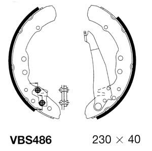 VBS486 MOTAQUIP Комплект тормозных колодок