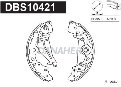 DBS10421 DANAHER Комплект тормозных колодок