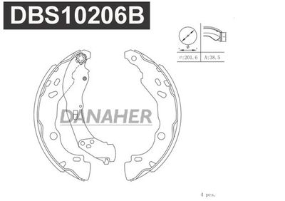 DBS10206B DANAHER Комплект тормозных колодок