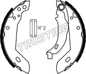 088212 TRUSTING Комплект тормозных колодок