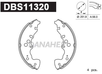 DBS11320 DANAHER Комплект тормозных колодок