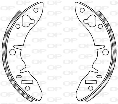 BSA212300 OPEN PARTS Комплект тормозных колодок