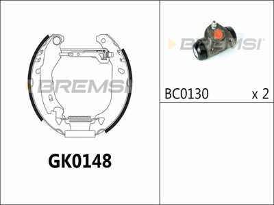 GK0148 BREMSI Комплект тормозных колодок