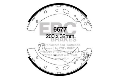 6677 EBC Brakes Комплект тормозных колодок