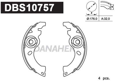 DBS10757 DANAHER Комплект тормозных колодок