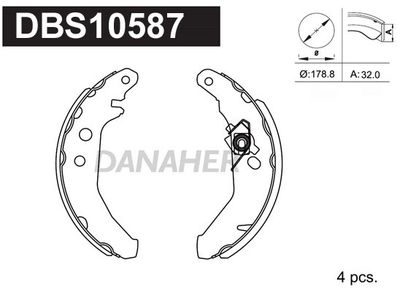 DBS10587 DANAHER Комплект тормозных колодок