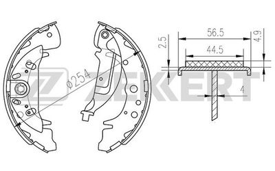 BK4187 ZEKKERT Комплект тормозных колодок