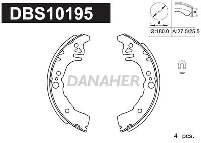 DBS10195 DANAHER Комплект тормозных колодок