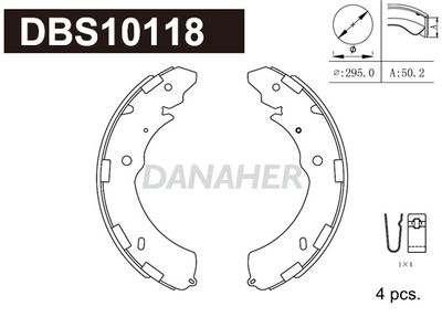 DBS10118 DANAHER Комплект тормозных колодок