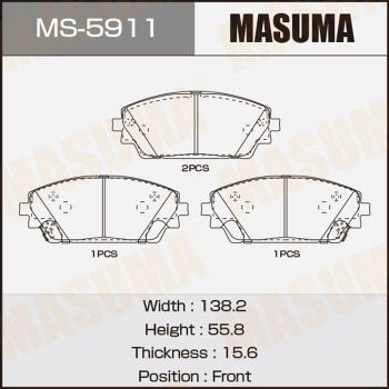 MS5911 MASUMA Комплект тормозных колодок