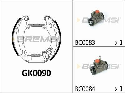 GK0090 BREMSI Комплект тормозных колодок