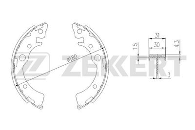 BK4161 ZEKKERT Комплект тормозных колодок