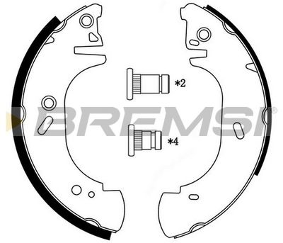 GF0231 BREMSI Комплект тормозных колодок