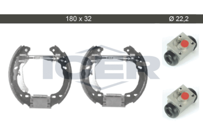 79KT0014C ICER Комплект тормозных колодок