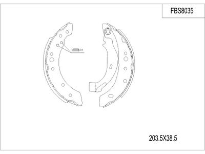 FBS8035 FI.BA Комплект тормозных колодок