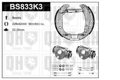 BS833K3 QUINTON HAZELL Комплект тормозных колодок