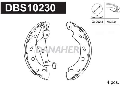 DBS10230 DANAHER Комплект тормозных колодок