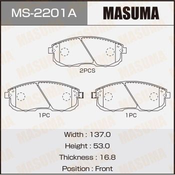 MS2201 MASUMA Комплект тормозных колодок