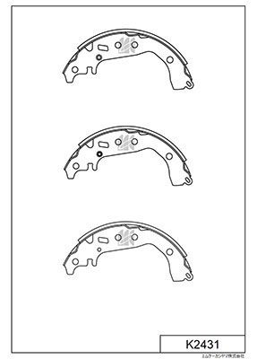 K2431 MK Kashiyama Комплект тормозных колодок