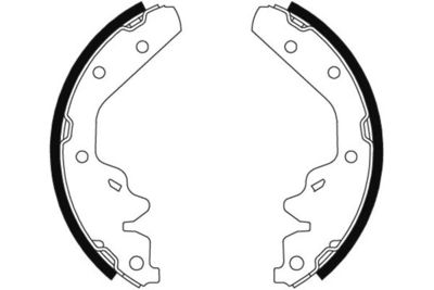 8DB355002861 HELLA Комплект тормозных колодок