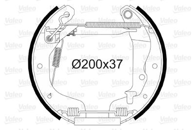 554874 VALEO Комплект тормозных колодок