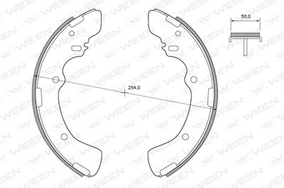 1522364 WEEN Комплект тормозных колодок