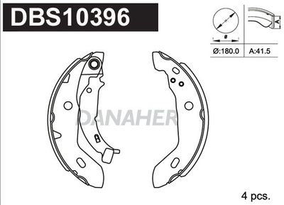 DBS10396 DANAHER Комплект тормозных колодок