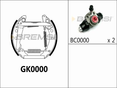 GK0000 BREMSI Комплект тормозных колодок