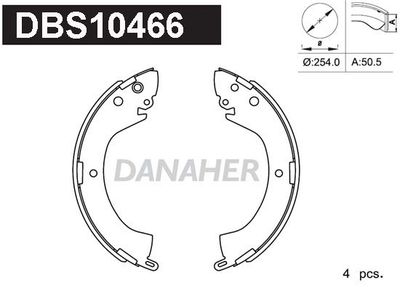 DBS10466 DANAHER Комплект тормозных колодок