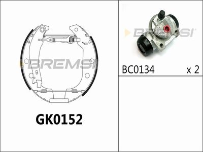 GK0152 BREMSI Комплект тормозных колодок