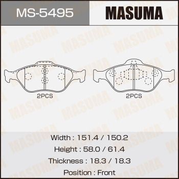 MS5495 MASUMA Комплект тормозных колодок