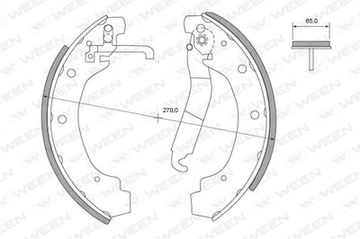 1522266 WEEN Комплект тормозных колодок
