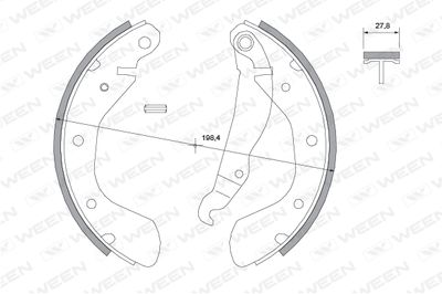 1522044 WEEN Комплект тормозных колодок