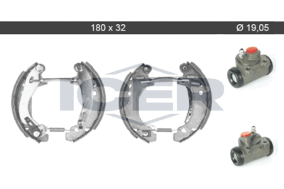 79KT0061C ICER Комплект тормозных колодок