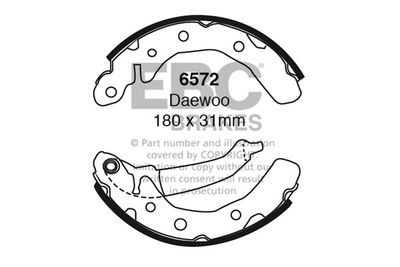 6572 EBC Brakes Комплект тормозных колодок