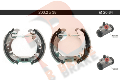 79RBKT0127 R BRAKE Комплект тормозных колодок