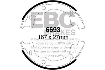 6693 EBC Brakes Комплект тормозных колодок