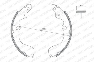 1522033 WEEN Комплект тормозных колодок