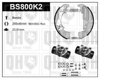 BS800K2 QUINTON HAZELL Комплект тормозных колодок